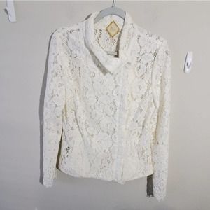 Luba by Hannah Payne white lace structured‎ jacket